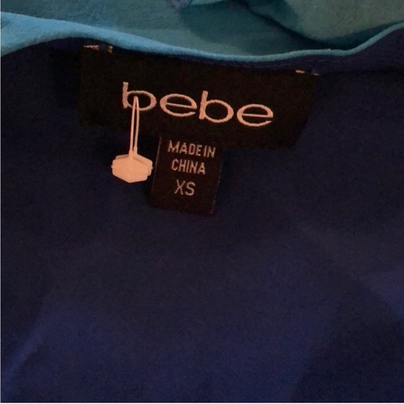 Bebe blue ombré color block asymmetric dress - Picture 3 of 3